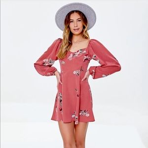 NEW! Floral Print Mini Dress Forever21